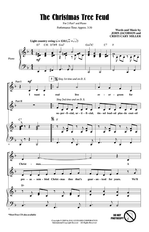 The Christmas Tree Feud Sheet Music by Jacobson/Miller (SKU 09970976