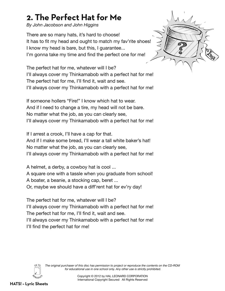 Hats! A Musical That Celebrates What's Underneath! (Preview CD