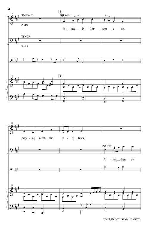 Jesus In Gethsemane Sheet Music by Nolan/Williams (SKU: 35026723 ...