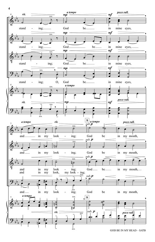 God Be In My Head Sheet Music by David Schwoebel (SKU 35026738) Stanton's Sheet Music God Be In My Head Sheet Music by David Schwoebel (SKU 35026738) Stanton's Sheet Music