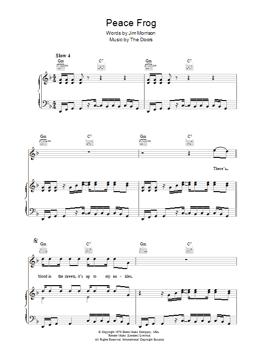 Peace Frog Sheet Music Direct