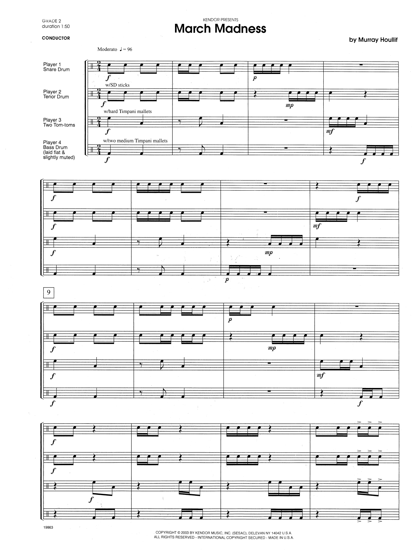 March Madness Full Score Sheet Music Direct