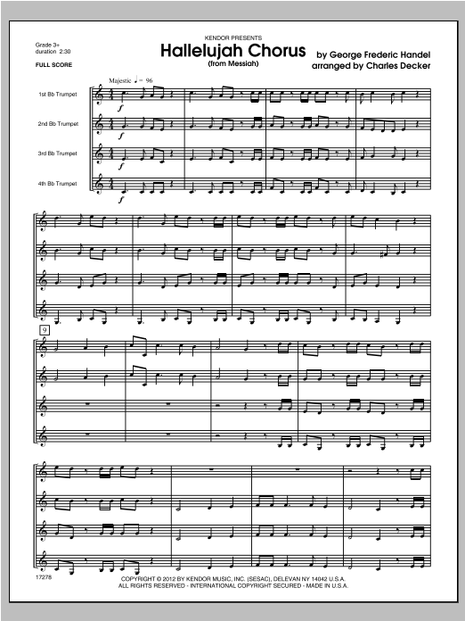 Hallelujah Chorus (from Messiah) Full Score Sheet Music Direct