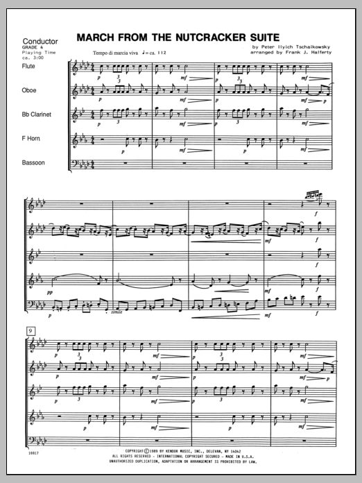 March From The Nutcracker Suite Full Score Sheet Music Direct