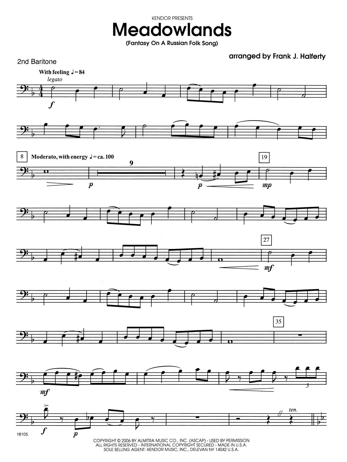 Meadowlands (Fantasy On A Russian Folk Song) 2nd Baritone B.C