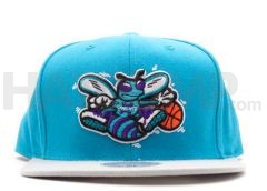 mitchell & ness charlotte hornets snap-back Grey