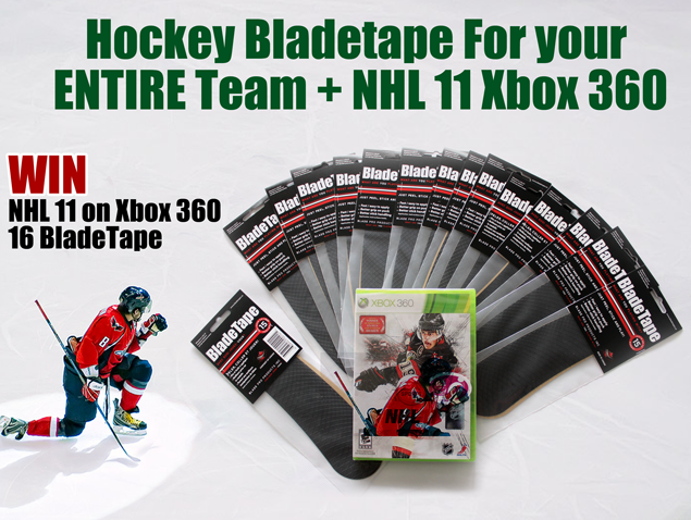 Win hockey bladetape for your entire team, and the NHL 11 on Xbox 360