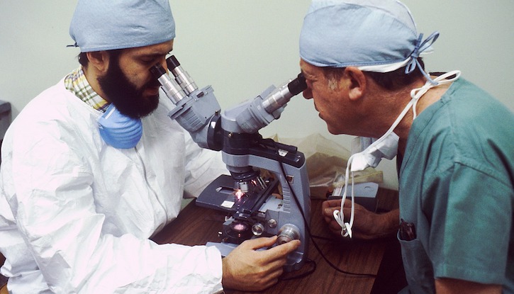 doctor scientist microscope