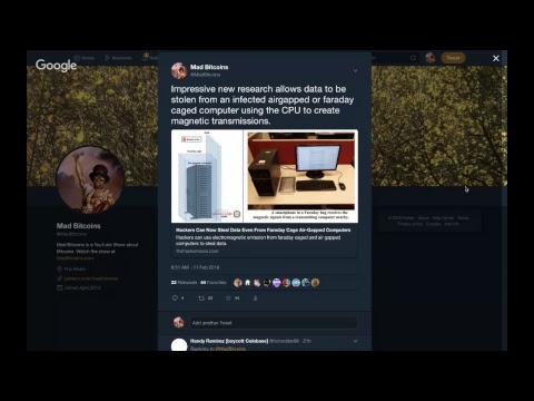 Today in Bitcoin (2018-02-12) - Airgapped Hacking with NASA Snowboarders during a Bitcoin Crackdown