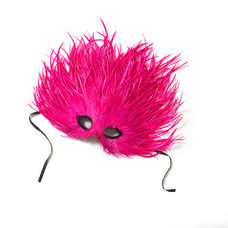 Pink Feather Eye Mask