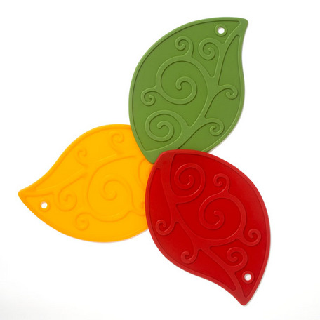 Orka Silicone Trivet Leaf Design 