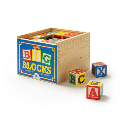 Large Alphabet Blocks: 48 Colorful Wood Blocks 