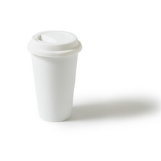 "I Am Not A Paper Cup" Thermal Porcelain Cup with Silicone Lid