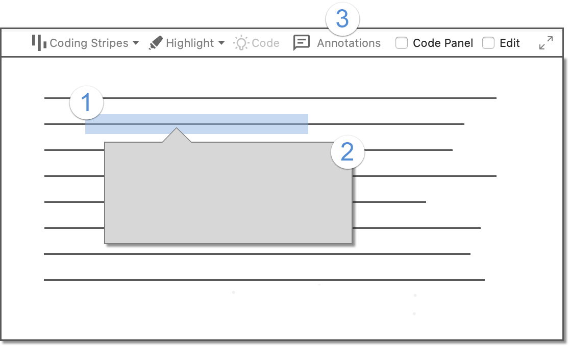 Annotation displayed in a pop-up.