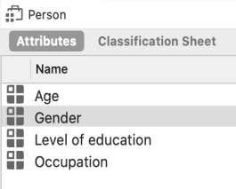 Person classification with attributes for Age, Gender, Level of Education and Occupation.