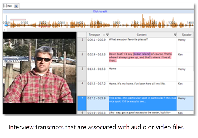 A video with the transcript displayed on the right.