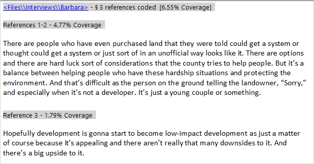 Reference View showing the total number of references for a file.