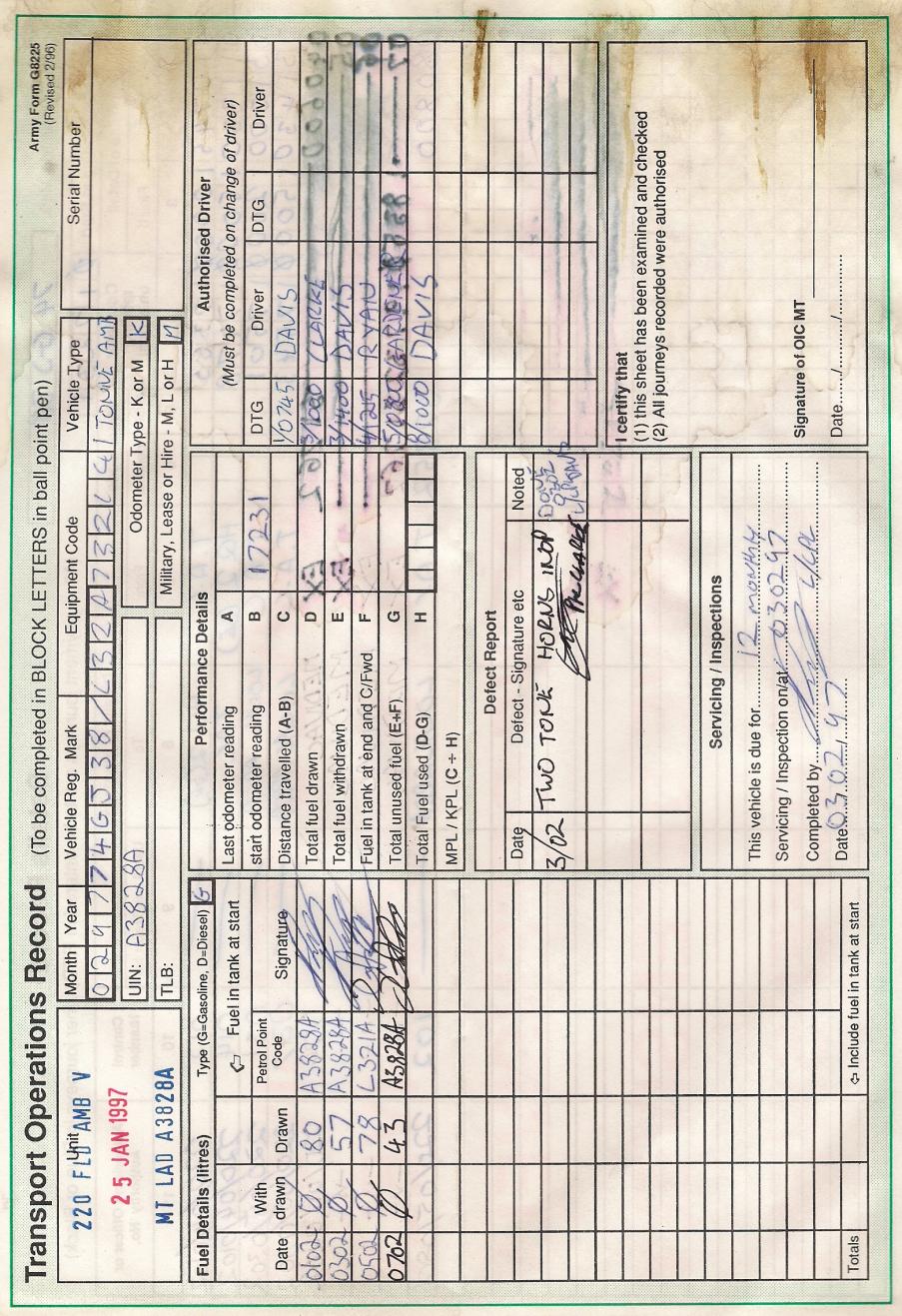 Work Ticket British Vehicles HMVF Historic Military Vehicles Forum