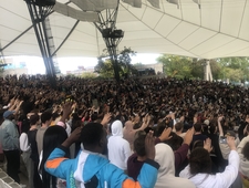 Does Kanye West Need God or Does God Need Kanye?:
Kanye’s Holy Ghost Tent Revival Sunday Service (On a Friday) photo