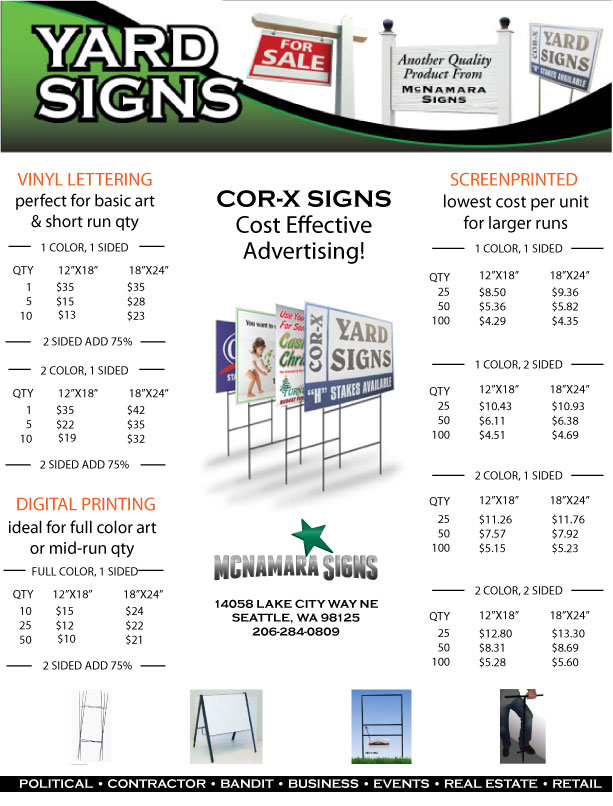 Custom Sandwich Board Signs Seattle A boards McNamara