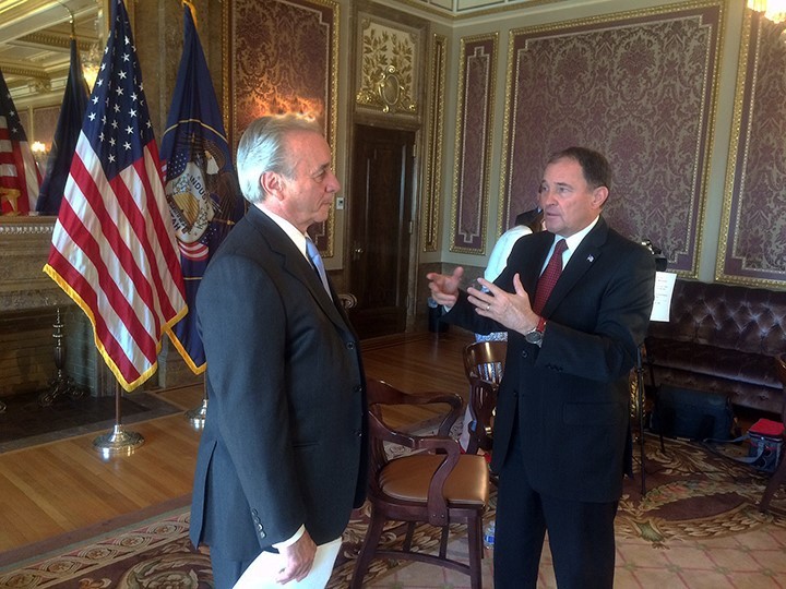 Pollina with Governor Utah