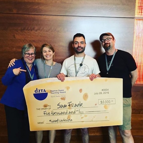 Sam Frank and one big check...