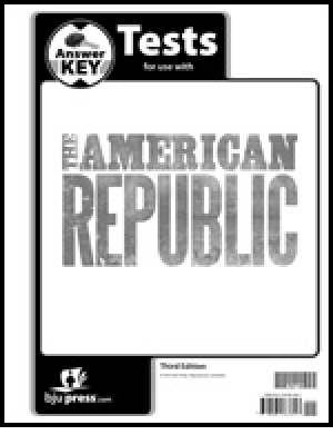 American Republic Grade 8 Test Pack Answer Key 3rd Edition