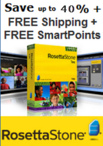 SAVE UP TO 40% + FREE SHIPPING + BONUS SMARTPOINTS on Rosetta Stone