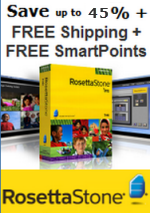 SAVE UP TO 45% + FREE SHIPPING + BONUS SMARTPOINTS on Rosetta Stone