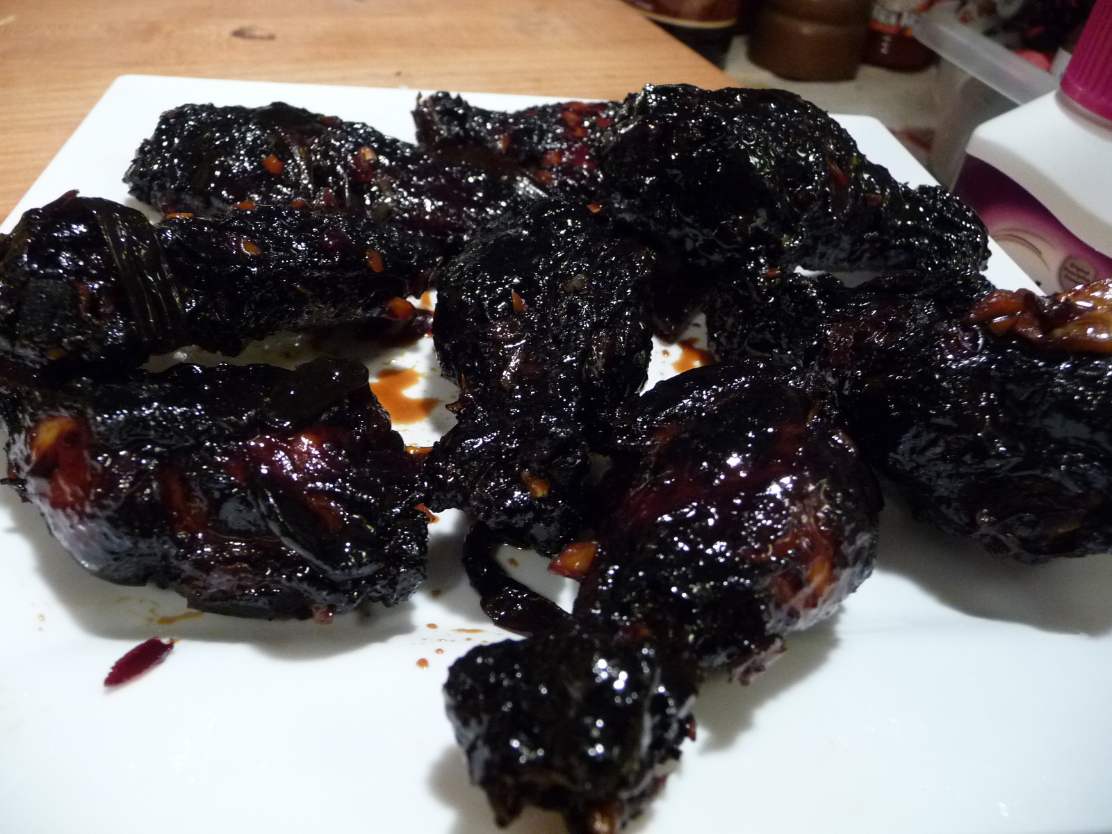 Spicy Garlic Coal Black Wings recipe HotSauceDaily