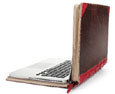 Old Leather Book Laptop Case