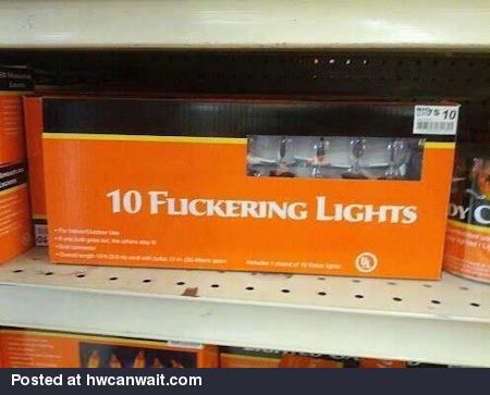 The lights are doing what?