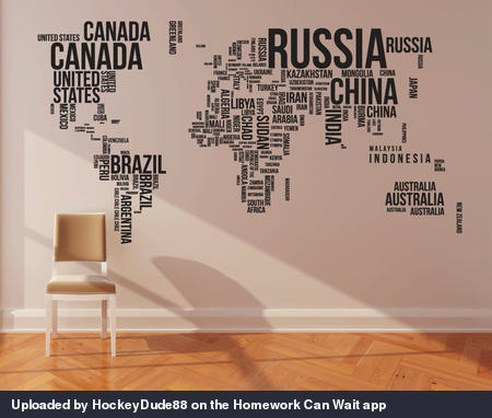 I've got the whole world on my wall