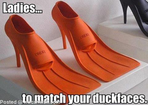 It compliments the duck face.