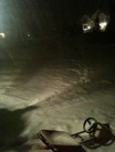 The snow begins....cue the wind! 