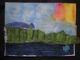 mountain lake, mixed media by Mathew Burns