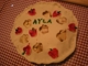 They used food coloring to paint the apples.