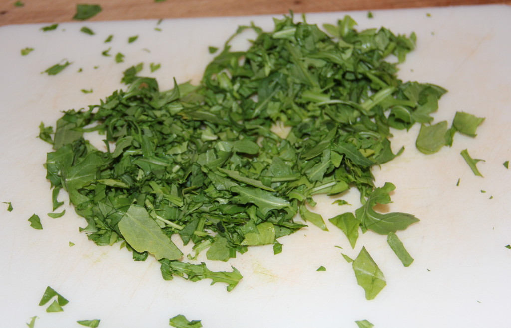 Farro Salad--a mix of farro, chickpeas, sundried tomatoes, arugula, and golden raisins, it hits all the right notes. Savory with just a touch of sweetness.