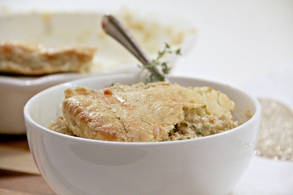 Chicken Pot Pie with Savory Thyme Crust In a Southern Kitchen