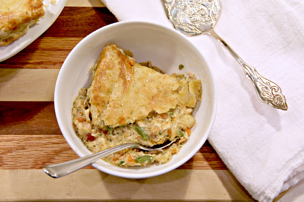 Chicken Pot Pie with Savory Thyme Crust In a Southern Kitchen