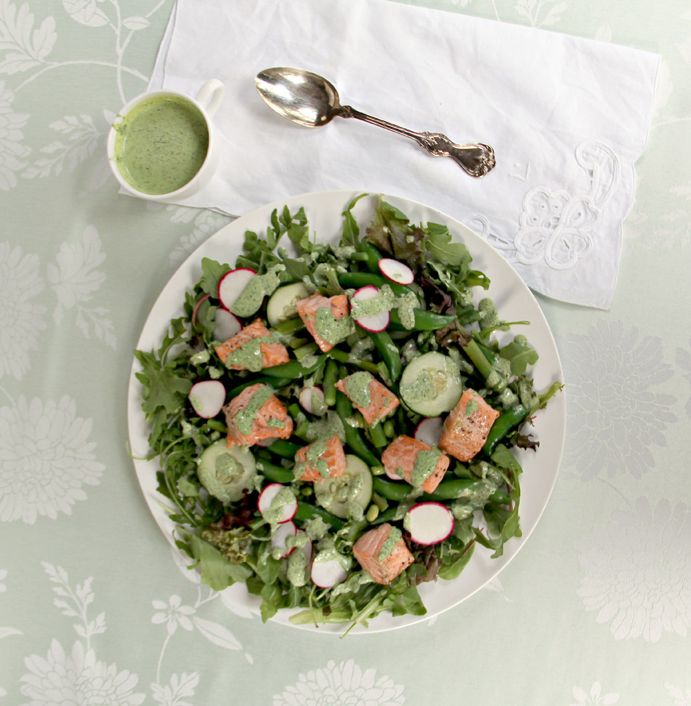 Salmon and Spring Vegetable Salad