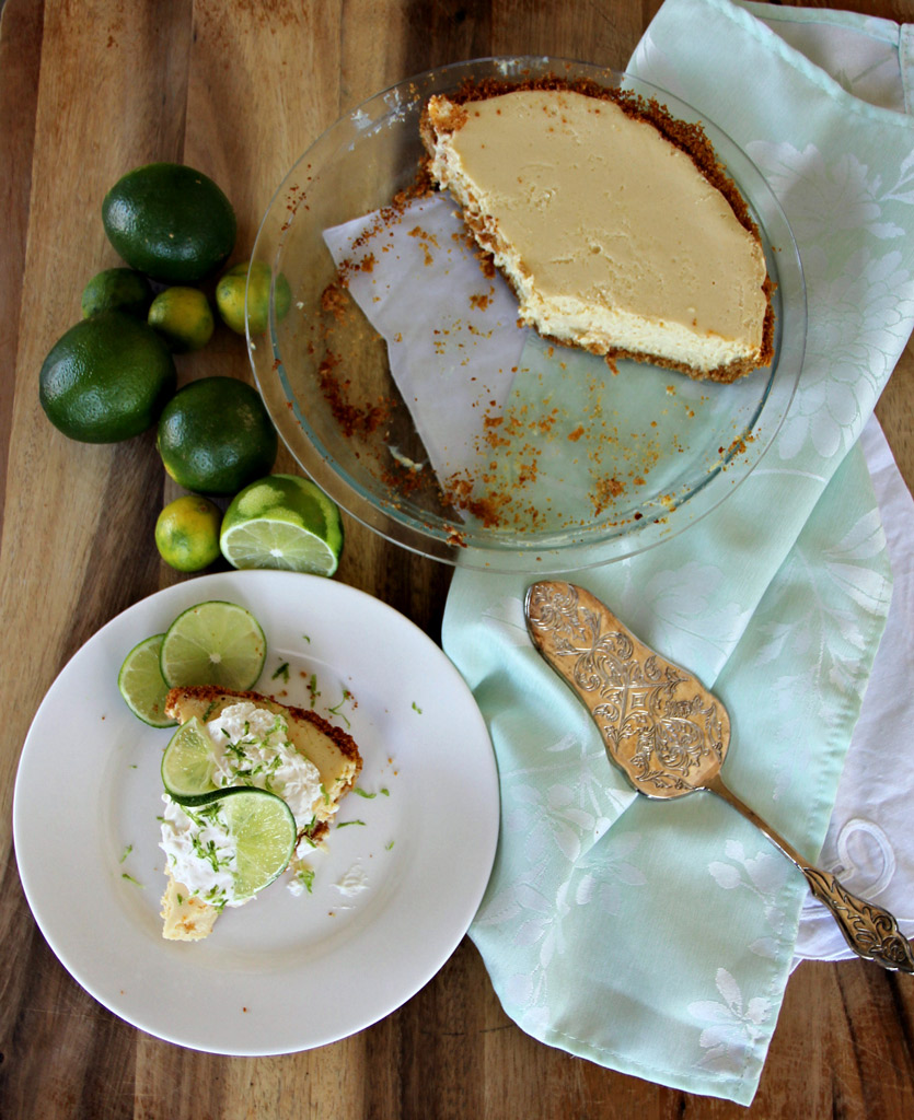 Key Lime Pie with Graham Cracker Crust In a Southern Kitchen