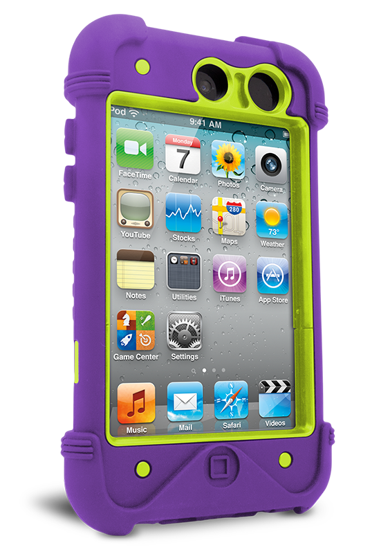iFrogz Apple iPod Touch 4th Gen Bullfrog Case Purple/Green