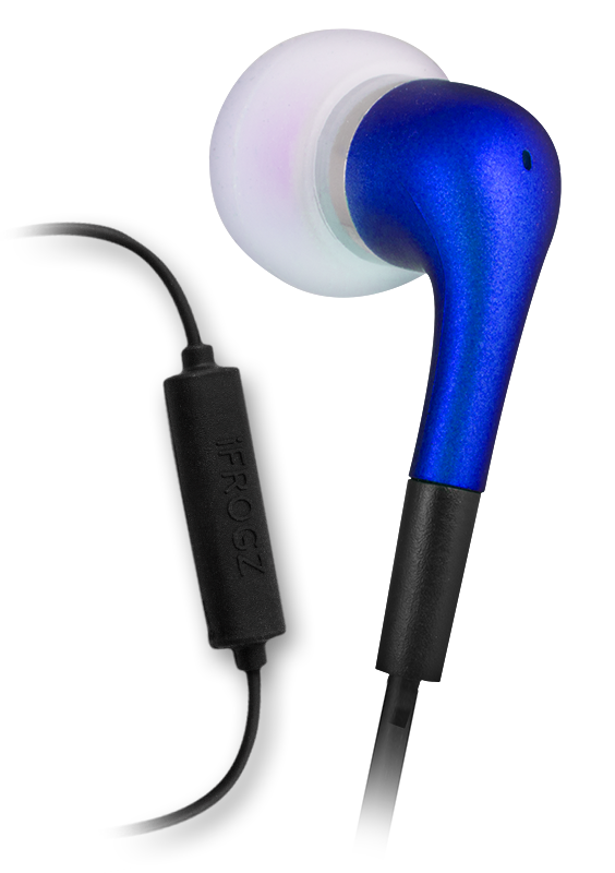 iFrogz EarPollution Luxe Micro Bud with Mic Blue