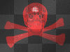 red d-3 skull
