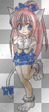 Blue Anime Cat  Girl