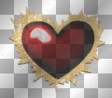 red gold animated heart
