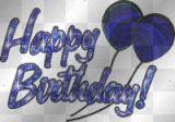 happy birthday & balloons