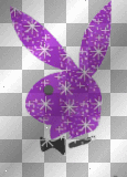 Purple Glitter Playboy Bunny