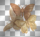 Golden Glittery Buttferflies